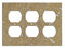 Noce Travertine Switch Plate 4 1/2 x 6 1/3 Honed 3-ROCKER Wall Cover